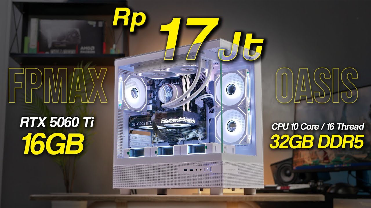 Rakit PC Aquarium Putih 17Jt Udah Pake GPU 16GB! ft FPMax Oasis L240