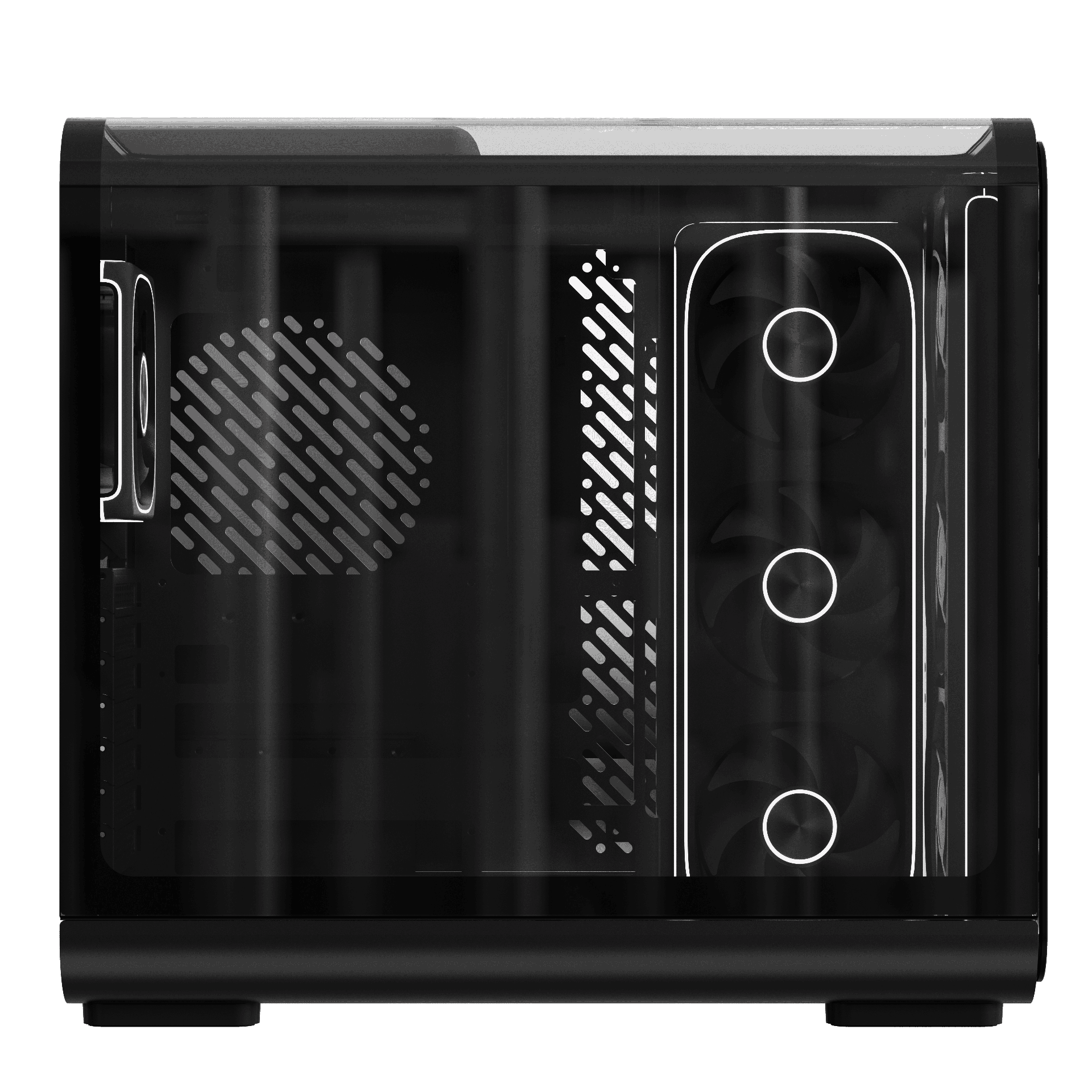 FPMAX APEX P1 Aluminium + 3 Fan Trident + USB-C ATX Black