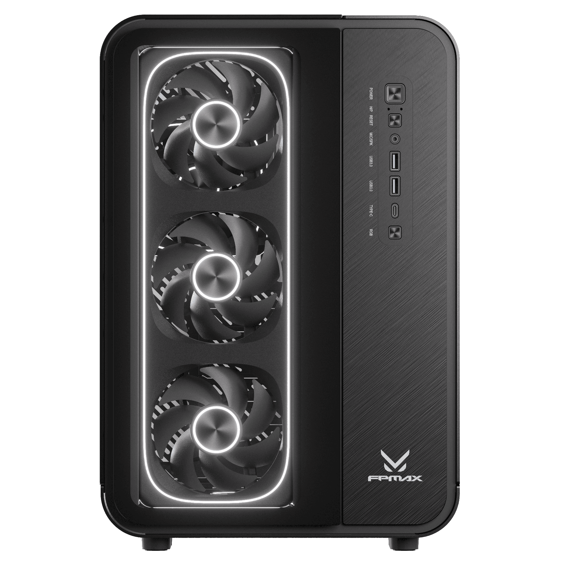 FPMAX APEX P1 Aluminium + 3 Fan Trident + USB-C ATX Black
